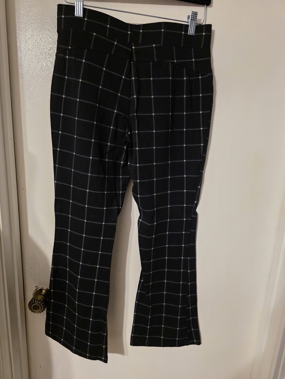 Black Windowpane Zip Pocket Trousers - Picture 4 of 5